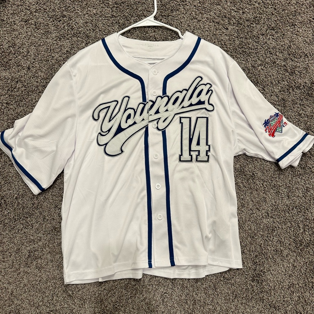 YoungLA  White and Blue Jersey